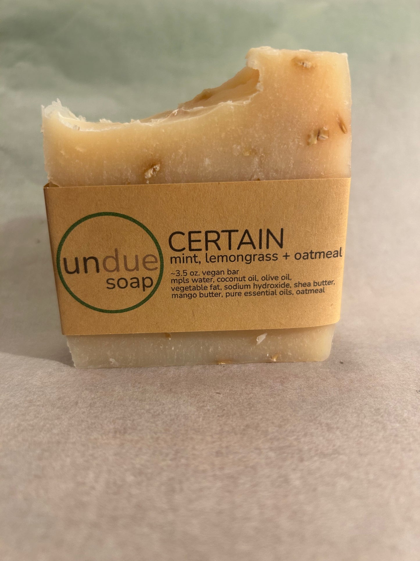 certain: mint, lemongrass + oatmeal