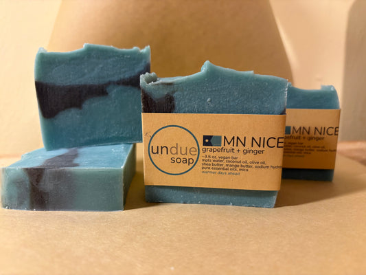 mn nice: grapefruit + ginger (undue bar donated to MPLS community in need for every bar purchased)